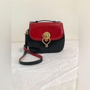 Rare Vintage Franco Moschino Era Bag Purse Red Black Heart Crossbody 80s 90s
